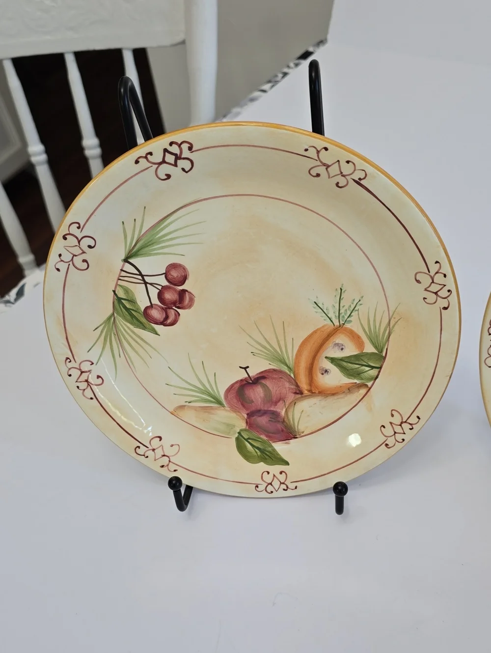 NWT Crate & Barrel Set Of 3 Winter Orchard Salad Saucer Plates 8